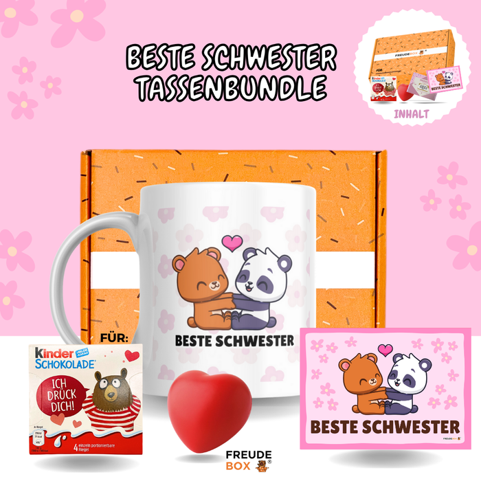 Beste Schwester Tassen-Geschenkset