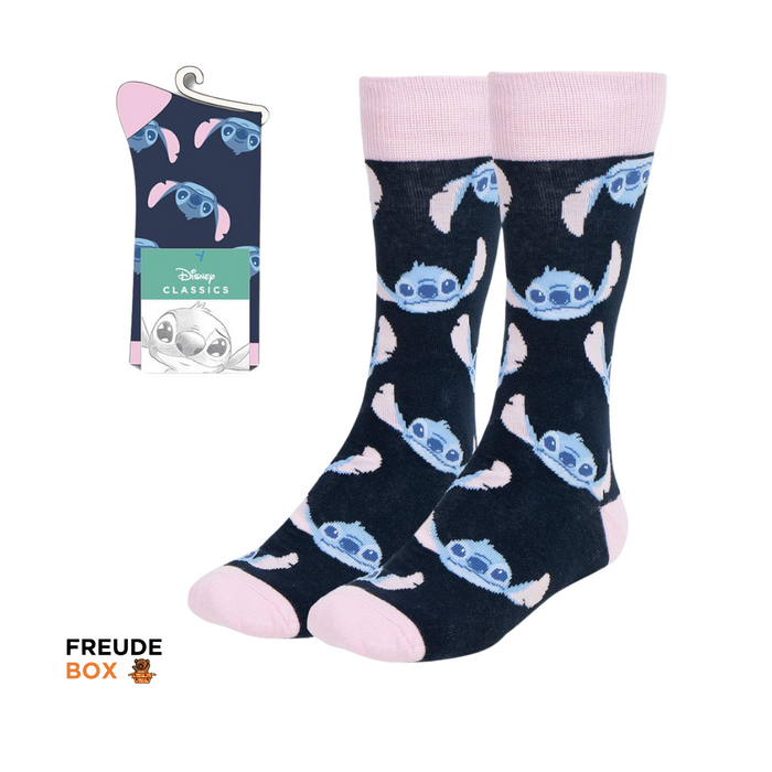 Stitch - Socken 🧦 rosa/schwarz (1 Paar)