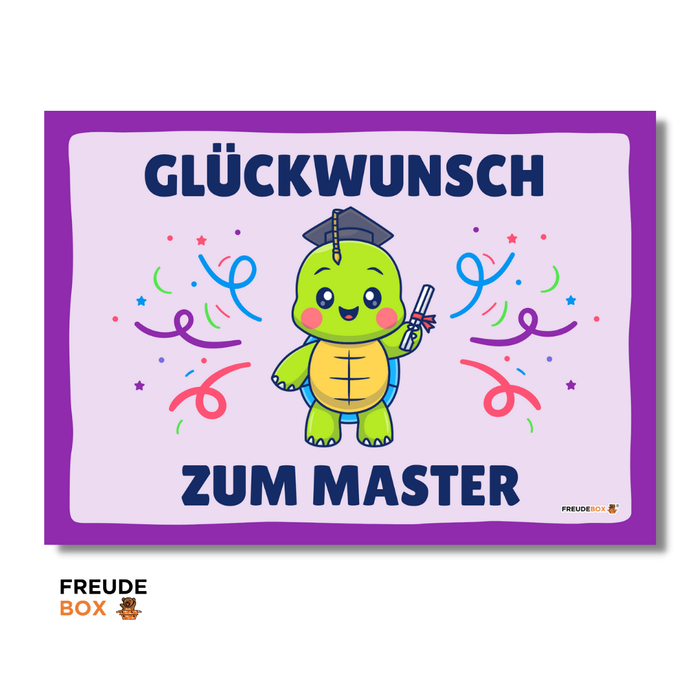 Grußkarte: Glückwunsch zum Master ✏️
