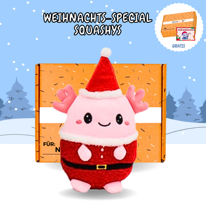 Weihnachtsaxolotl SQUASHY - FREUDEBOX