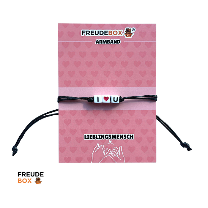Armband: "ILOVEU" schwarz