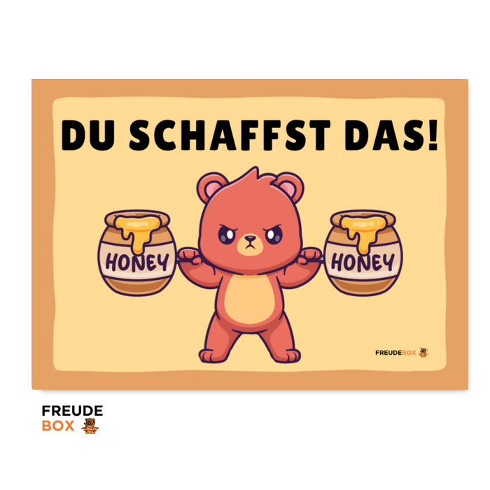Grußkarte: Du schaffst das - Bär! ✏️