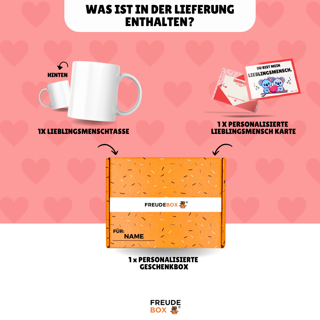 Personalisierte Foto Lieblingsmensch-Tassenbox