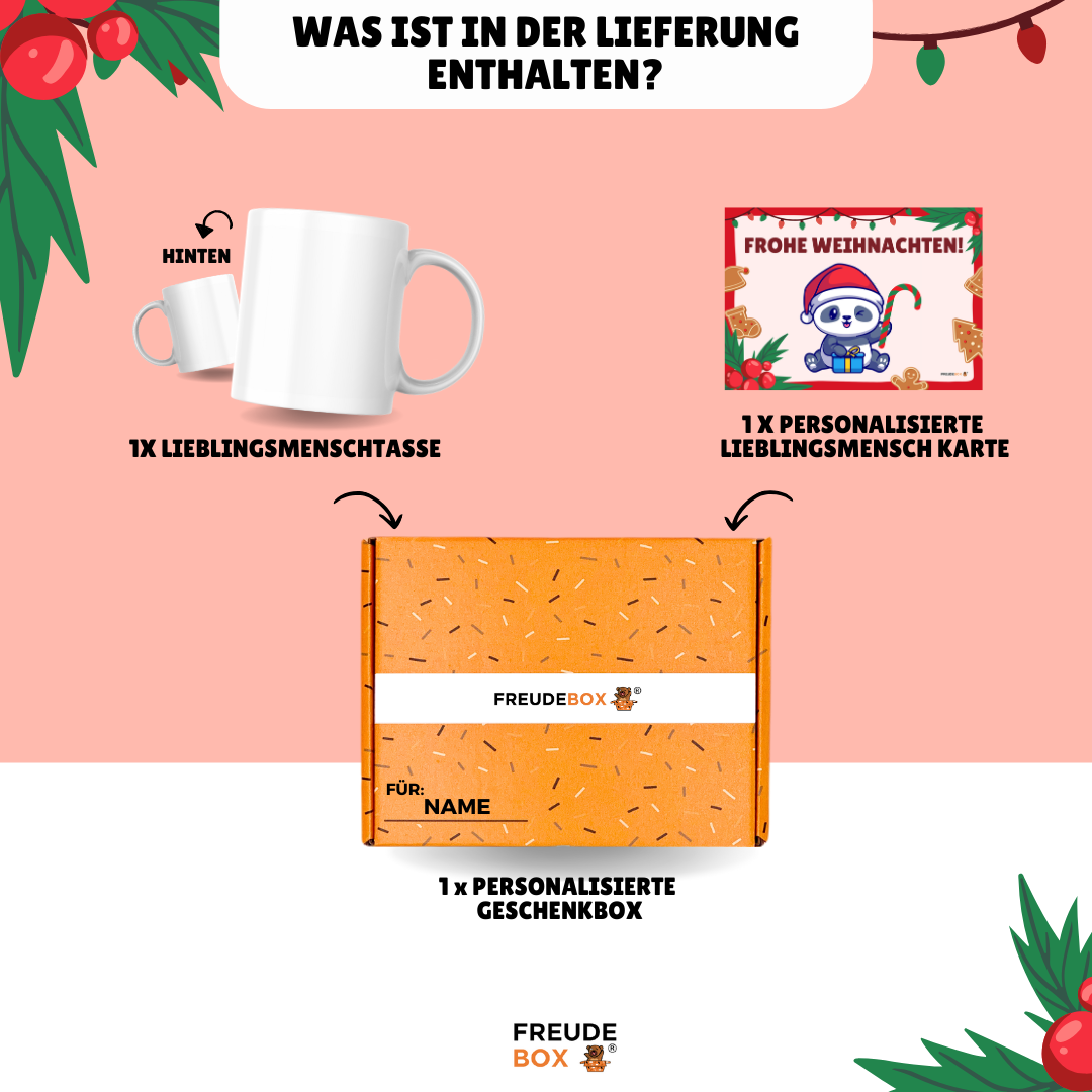 Personalisierte Foto Weihnachts-Tassenbox