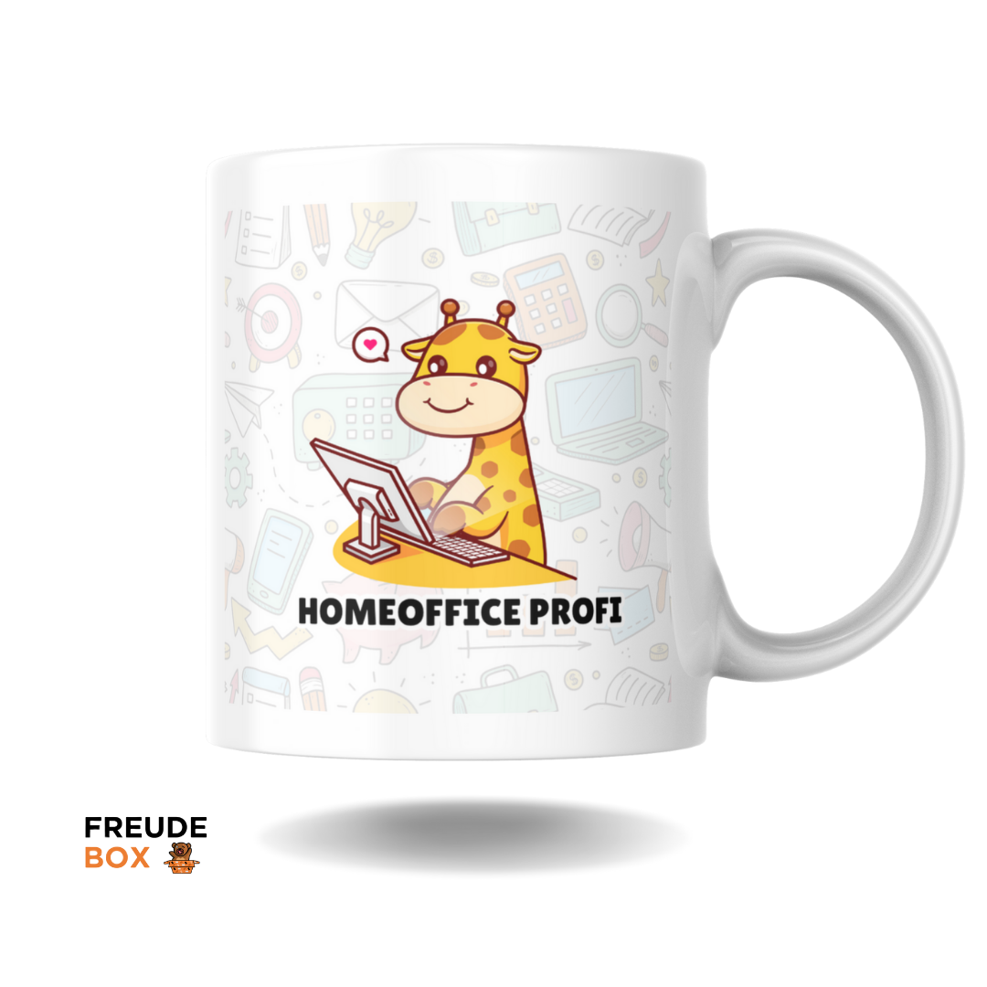Keramiktasse Giraffe "Homeoffice Profi" 300 ml