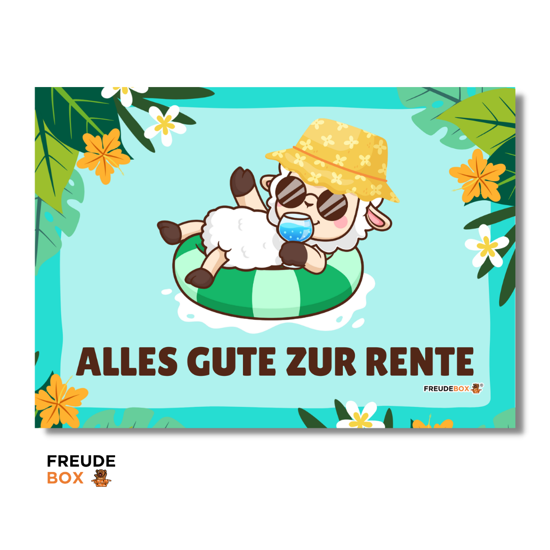 Gute Rente Grußkarte: Alles Gute zur Rente | FREUDEBOX®