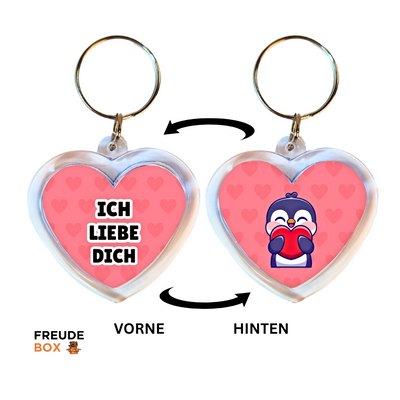 Pinguin "Ich liebe dich" Schlüsselanhänger