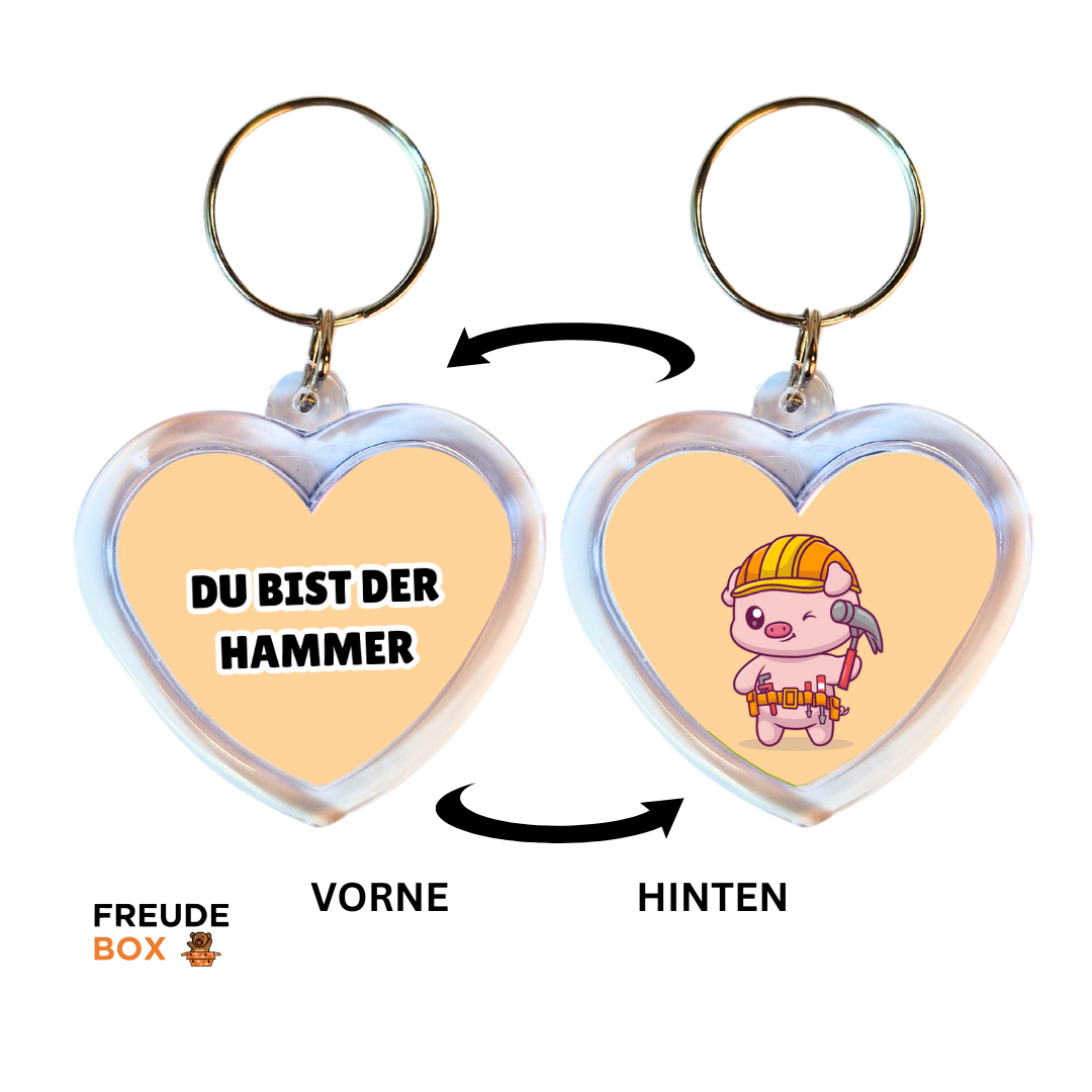 Du bist der Hammer Schlüsselanhänger