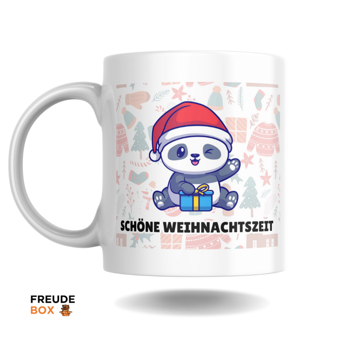 Schöne Weihnachtszeit Tasse verschenken – 300ml, Weiß
