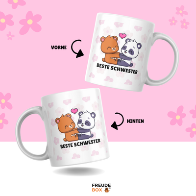 Beste Schwester Tassen-Geschenkset