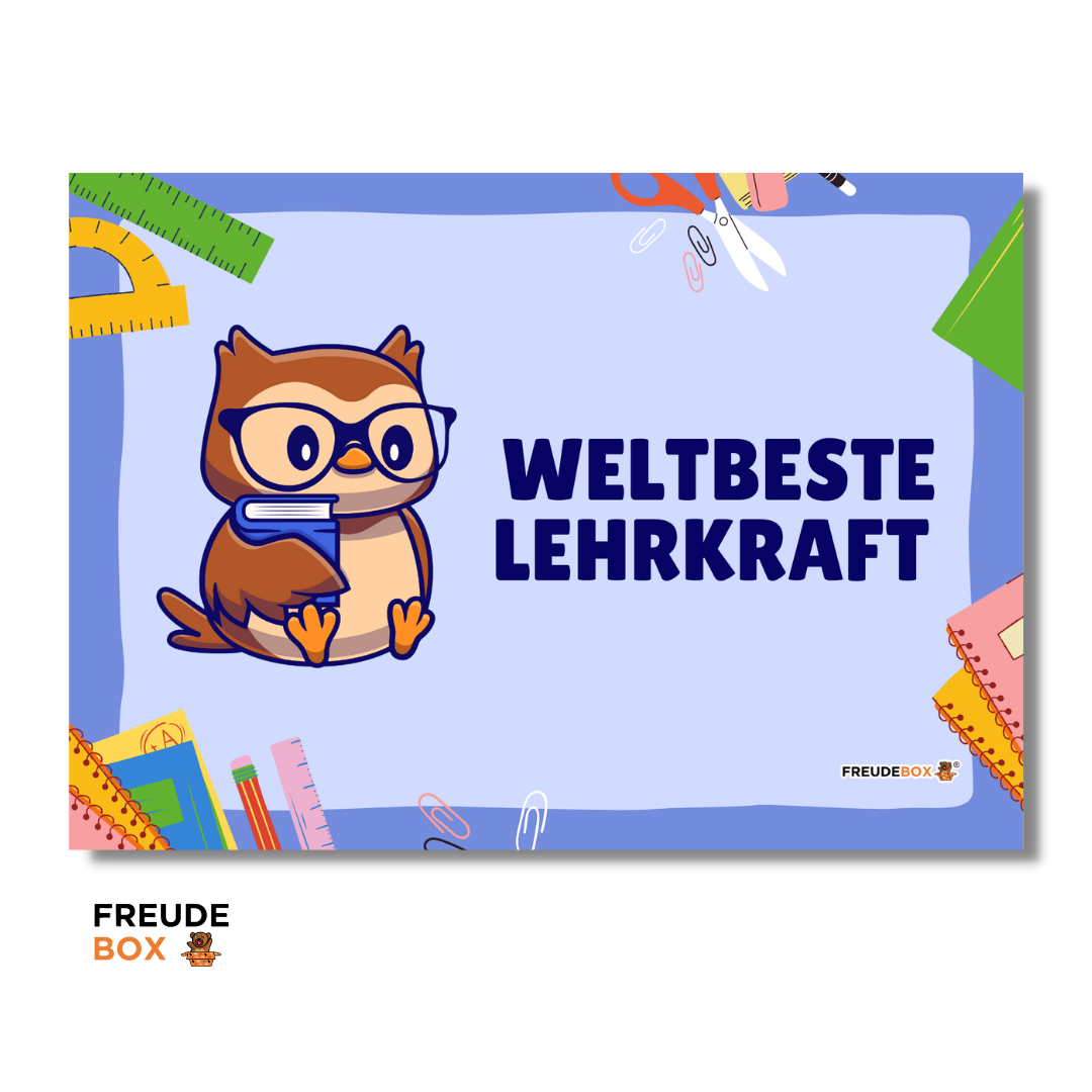 Grußkarte: Weltbeste Lehrkraft ✏️