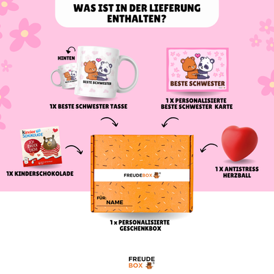 Beste Schwester Tassen-Geschenkset