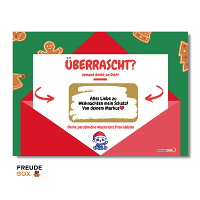Grußkarte: Frohe Weihnachten Panda ✏️