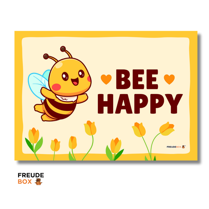 Grußkarte: Bee Happy ✏️