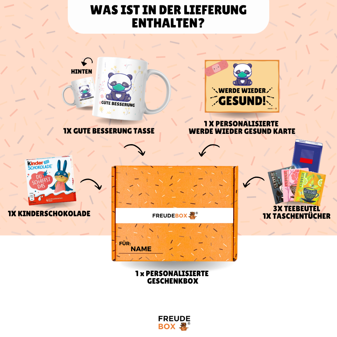 Gute Besserung Tassen-Geschenkset