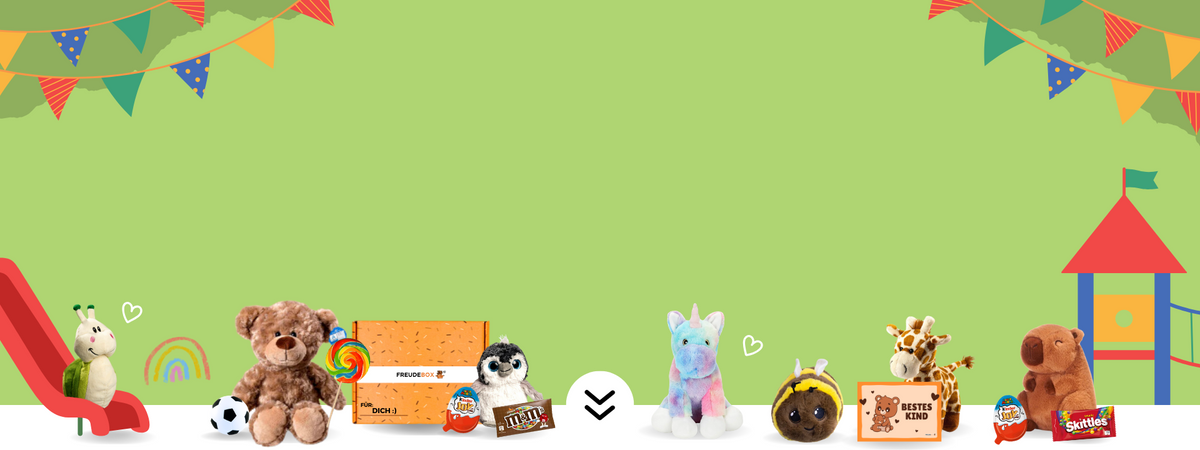 FREUDEBOX Geschenkboxen mit Kuscheltier und Grußkarten