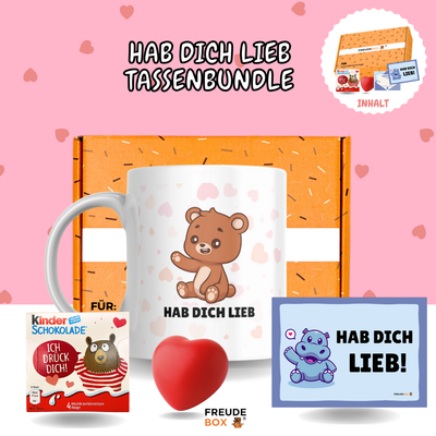 Hab dich lieb Tassen-Geschenkset