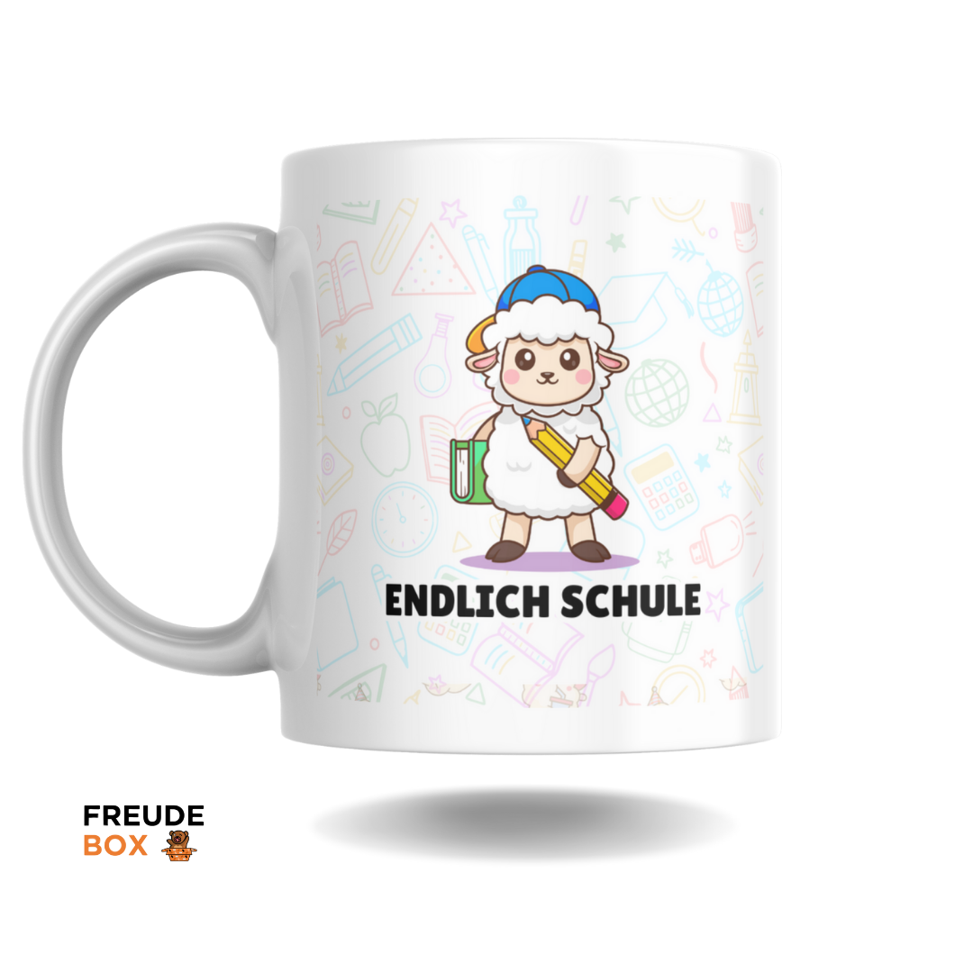 Keramiktasse Einschulung "Endlich Schule" 300 ml