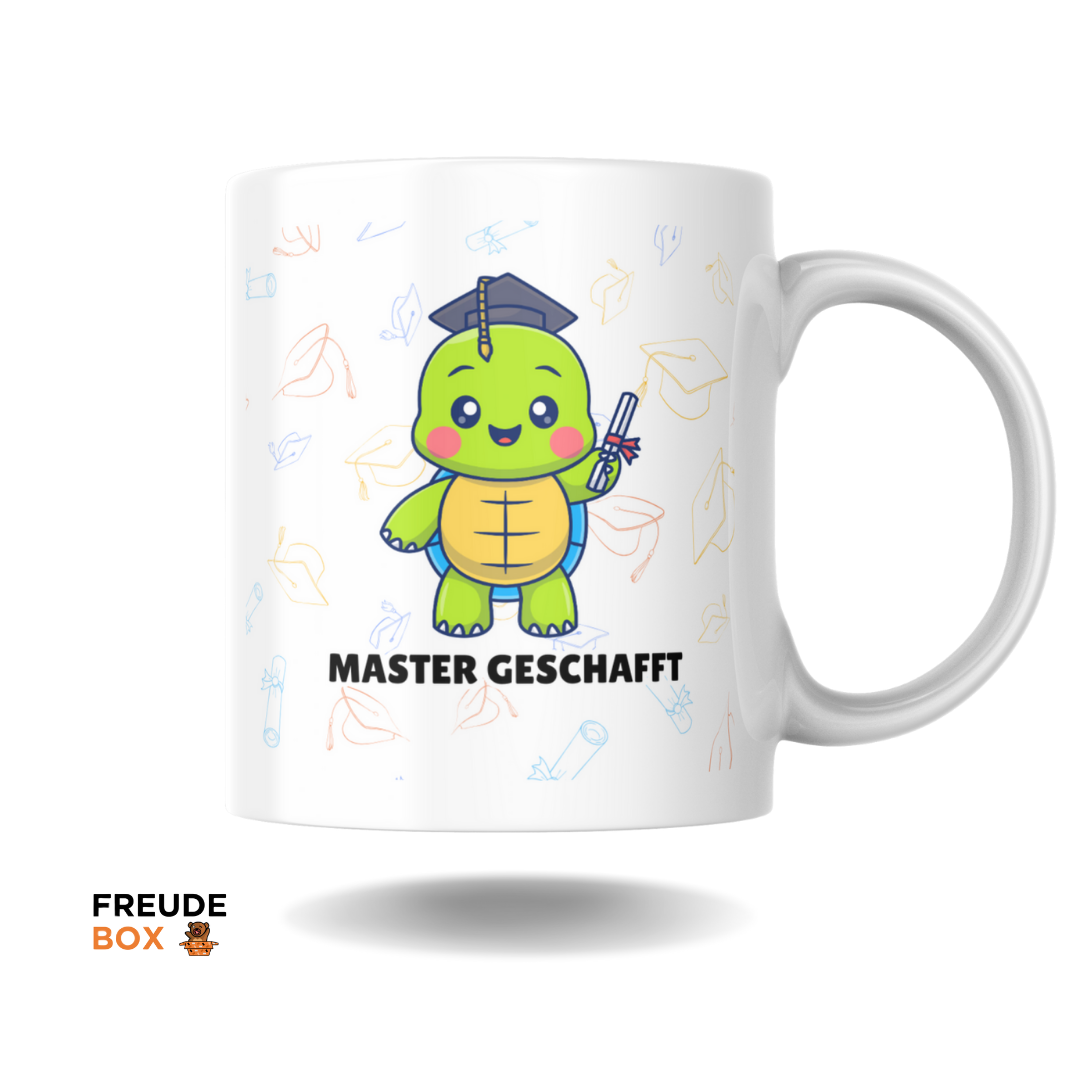 Keramiktasse Schildkröte "Master geschafft" 300 ml