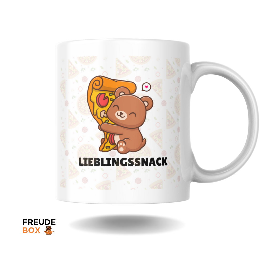Keramiktasse Pizza "Lieblingssnack" 300 ml