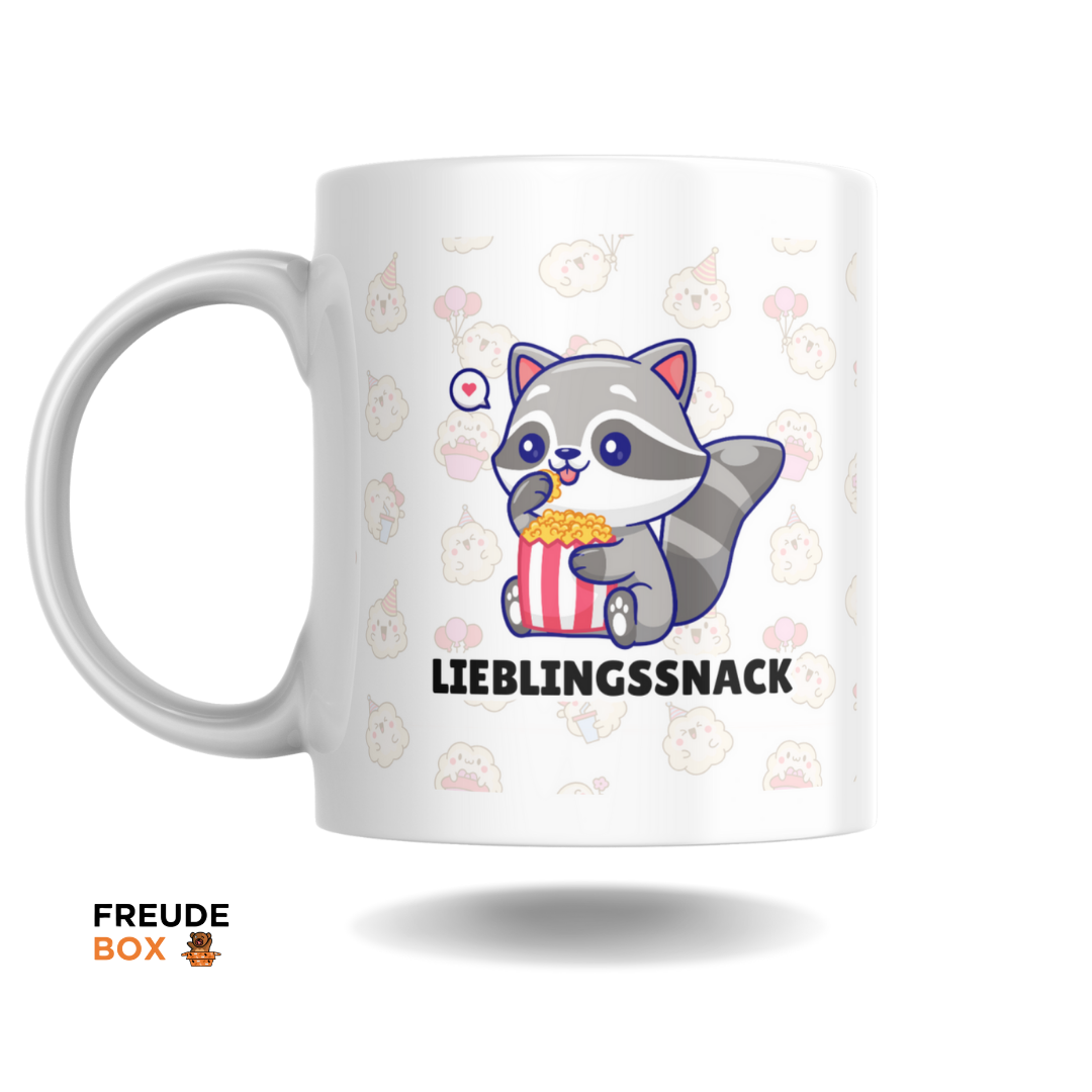 Keramiktasse Popcorn "Lieblingssnack" 300 ml