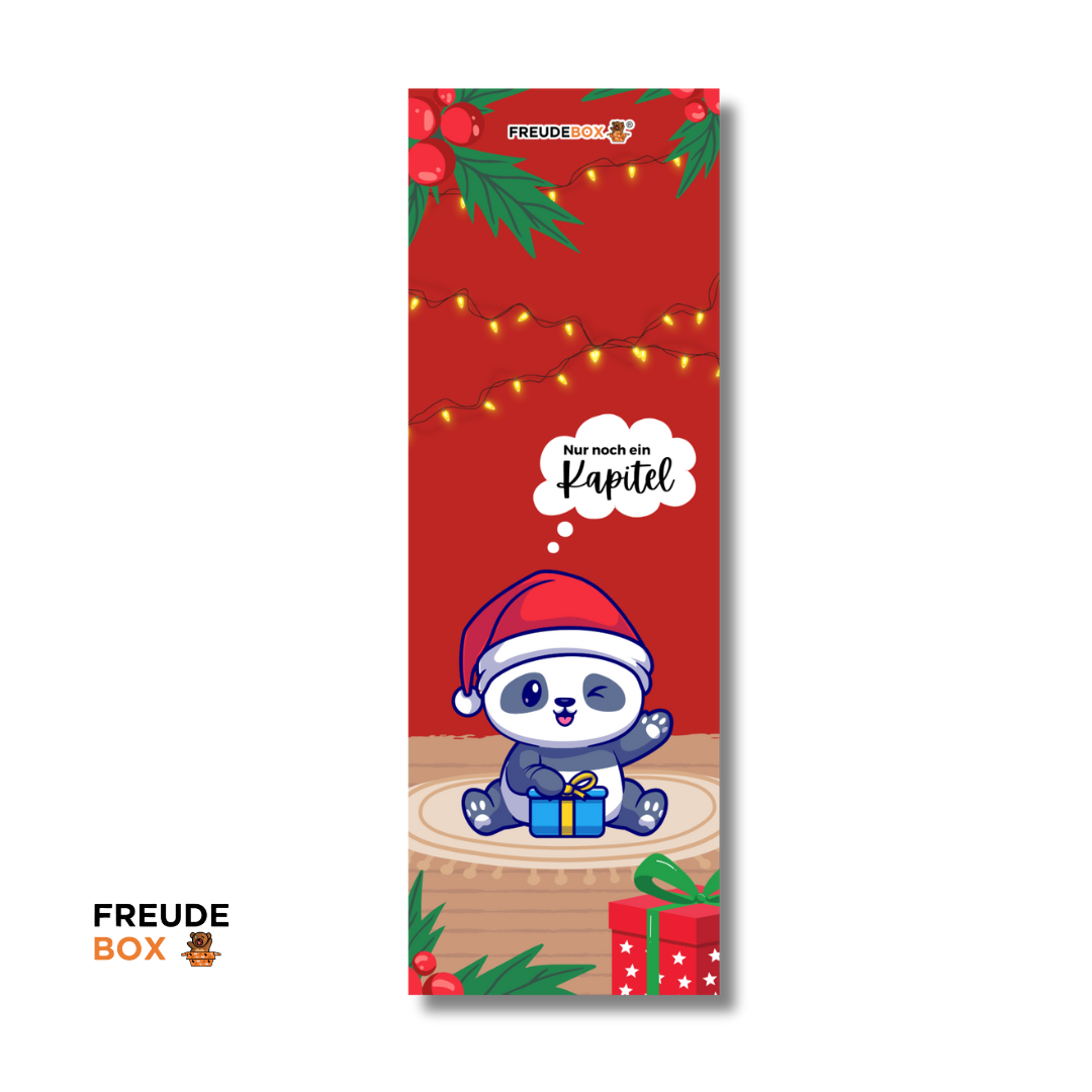 Lesezeichen: Weihnachtspanda