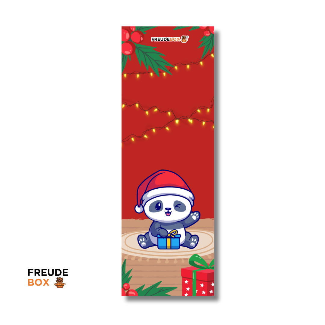 Lesezeichen: Weihnachtspanda