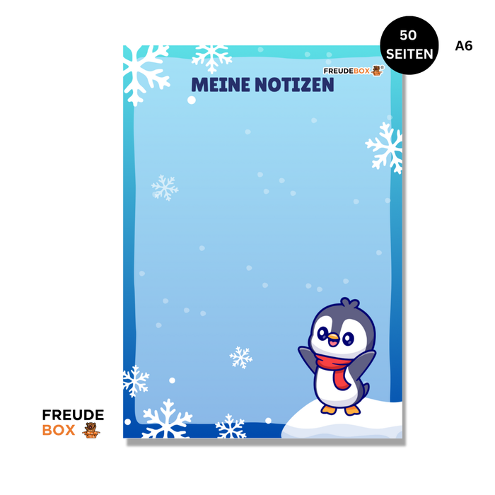 Notizblock: Pinguin (A6, 50 Seiten)