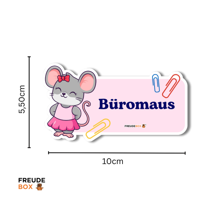 Sticker Maus "Büromaus" (10 cm)
