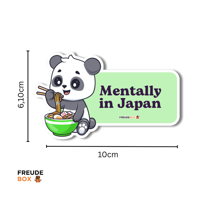 Sticker Panda "Mentally in Japan" (10 cm)