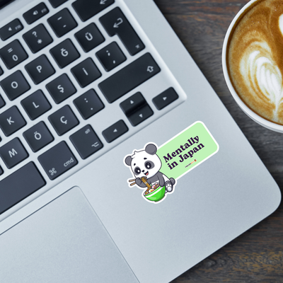 Sticker Panda "Mentally in Japan" (10 cm)