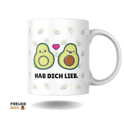 Keramiktasse Avocado "Hab dich lieb" 300 ml
