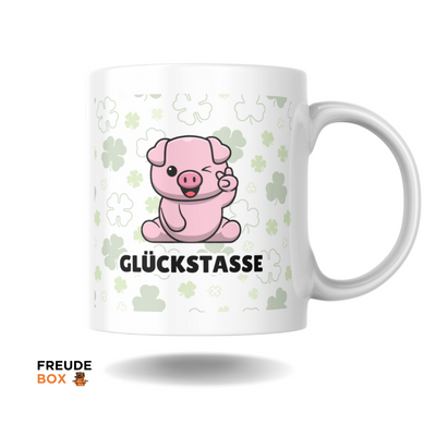 Keramiktasse Schwein "Glücktasse" 300 ml