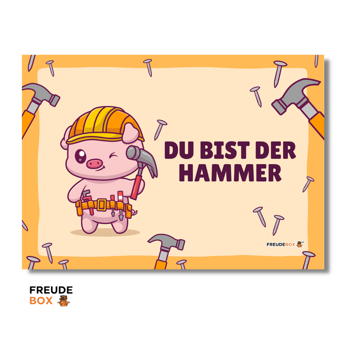 Grußkarte: Du bist der Hammer ✏️