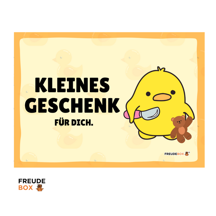 Grußkarte: Kleines Geschenk - Küken✏️