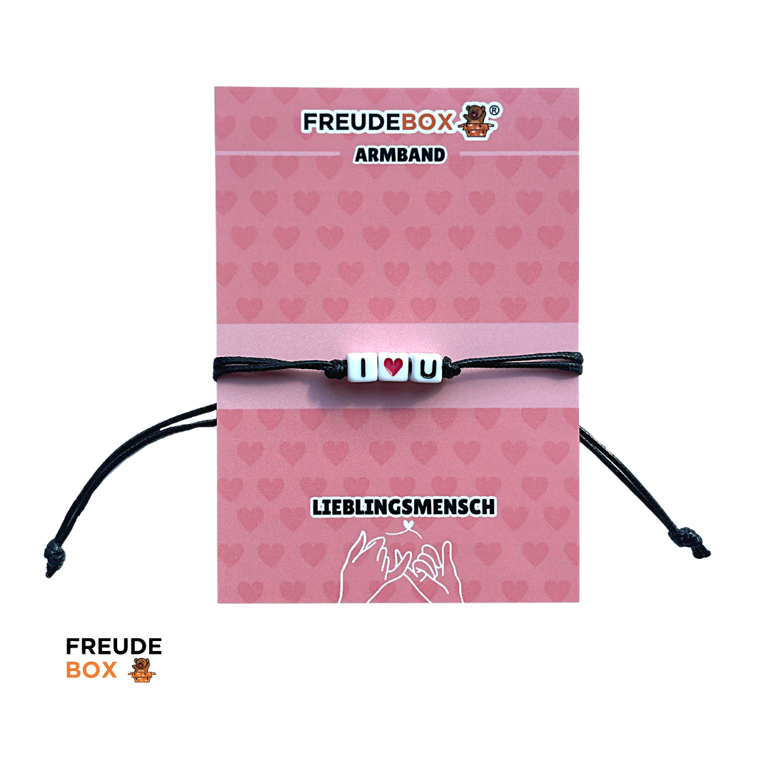 Armband: "ILOVEU" schwarz