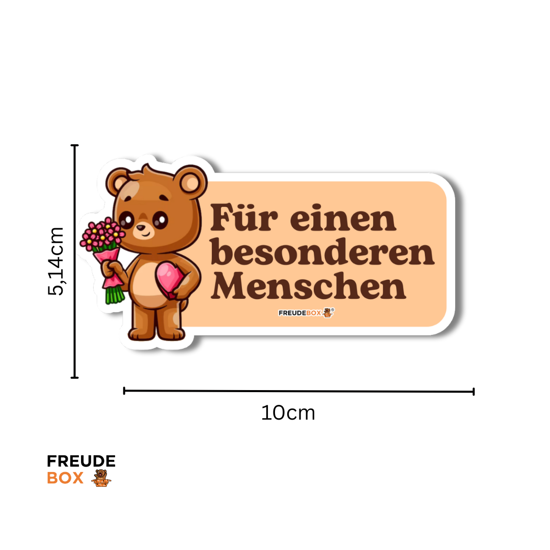 Sticker Bär "Für einen besonderen Menschen" (10 cm)