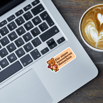 Sticker Bär "Für einen besonderen Menschen" (10 cm)