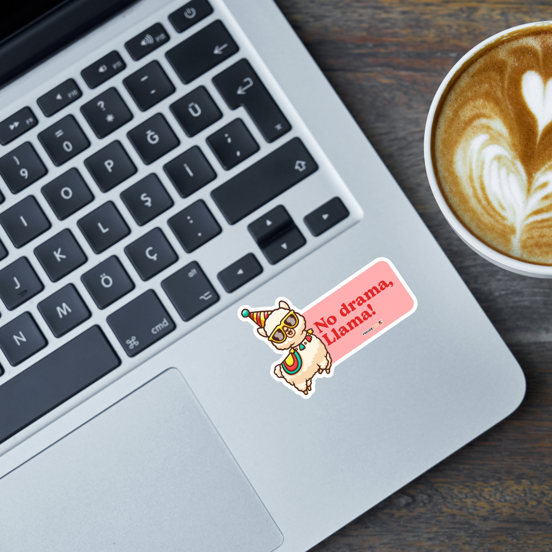 (GRATIS AKTION) Sticker Lama "no drama llama" (10 cm)