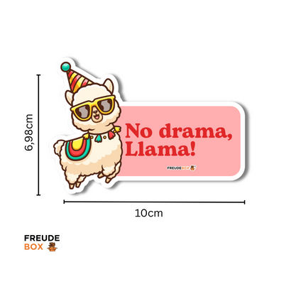 (GRATIS AKTION) Sticker Lama "no drama llama" (10 cm)