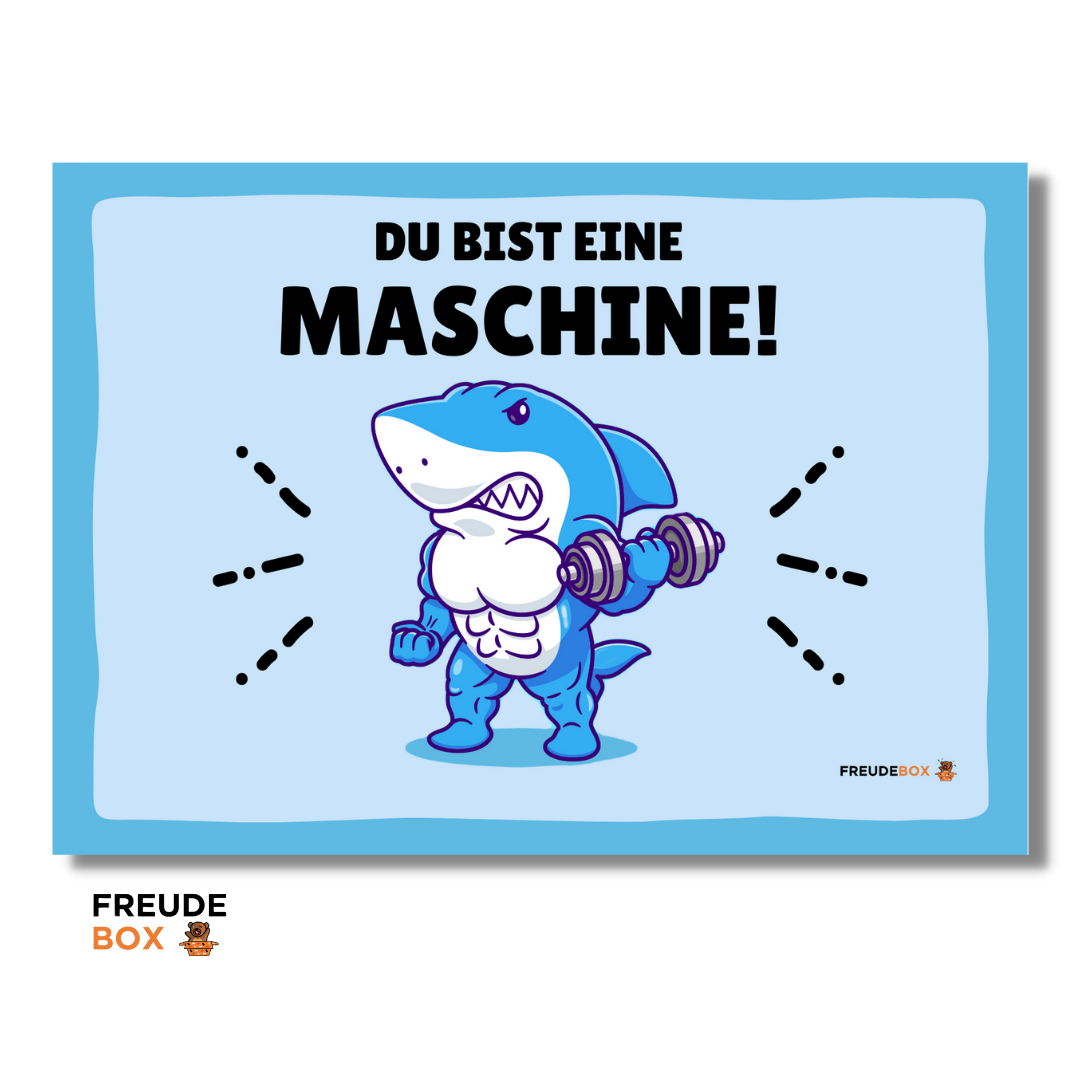 Grußkarte: Du Maschine! ✏️