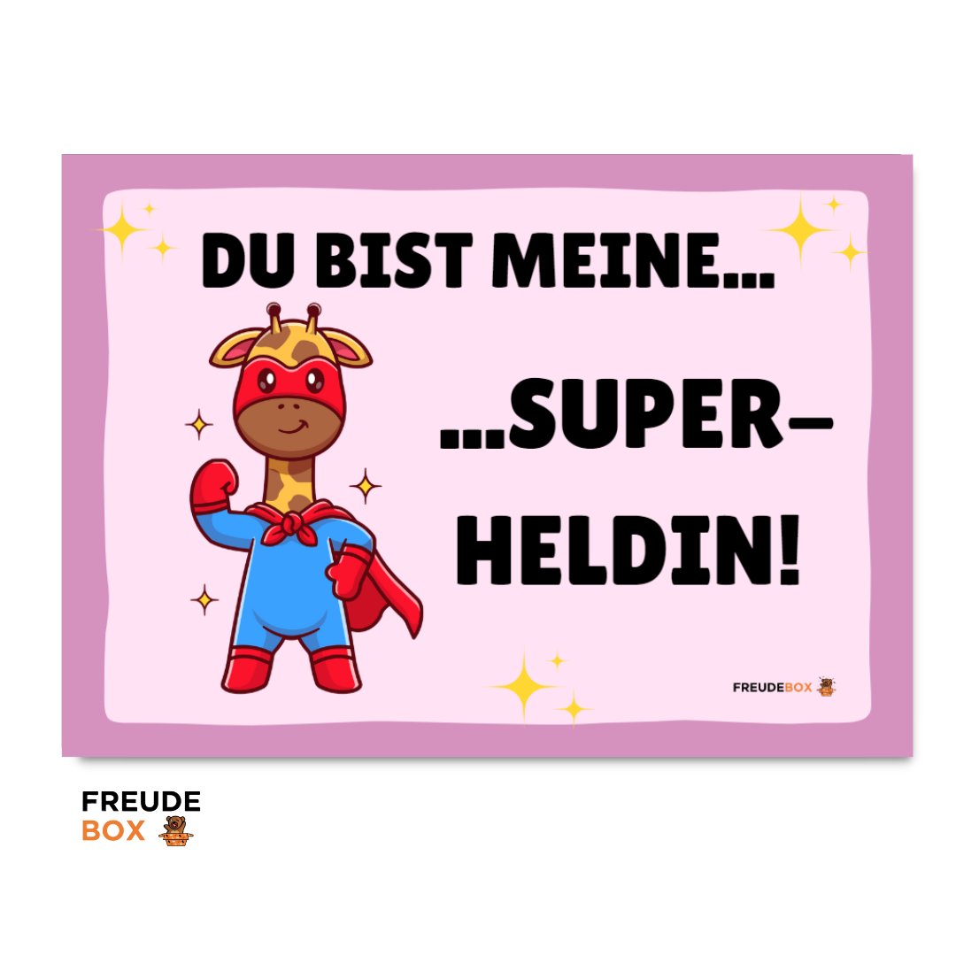 Grußkarte: Superheldin ✏️